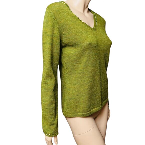 100% Baby Alpaca Made in Peru V-Neckline Sweater Long Sleeves Size Small - Picture 4 of 10